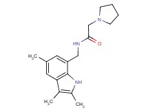 2-pyrrolidin-1-yl-N-[(2,3,5-trimethyl-1H-indol-7-yl)methyl]acetamide