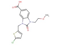 3-[(5-chloro-2-thienyl)methyl]-1-(2-methoxyethyl)-2-oxo-2,3-dihydro-1H-benzimidazole-5-carboxylic acid