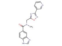 N-methyl-N-{[3-(3-pyridinyl)-1,2,4-oxadiazol-5-yl]methyl}-1H-benzimidazole-5-carboxamide