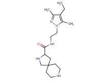 N-[2-(4-ethyl-3,5-dimethyl-1H-pyrazol-1-yl)ethyl]-2,8-diazaspiro[4.5]decane-3-carboxamide dihydrochloride