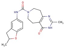 2-methyl-N-(2-methyl-2,3-dihydro-1-benzofuran-5-yl)-4-oxo-3,4,5,6,8,9-hexahydro-7H-pyrimido[4,5-d]azepine-7-carboxamide