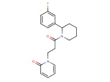 1-{3-[2-(3-fluorophenyl)-1-piperidinyl]-3-oxopropyl}-2(1H)-pyridinone