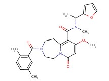3-(2,5-dimethylbenzoyl)-N-[1-(2-furyl)ethyl]-9-methoxy-N-methyl-7-oxo-1,2,3,4,5,7-hexahydropyrido[1,2-d][1,4]diazepine-10-carboxamide