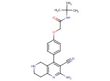 2-[4-(2-amino-3-cyano-5,6,7,8-tetrahydro-1,6-naphthyridin-4-yl)phenoxy]-N-(tert-butyl)acetamide
