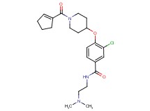 3-chloro-4-{[1-(1-cyclopenten-1-ylcarbonyl)-4-piperidinyl]oxy}-N-[2-(dimethylamino)ethyl]benzamide