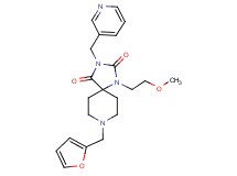 8-(2-furylmethyl)-1-(2-methoxyethyl)-3-(3-pyridinylmethyl)-1,3,8-triazaspiro[4.5]decane-2,4-dione