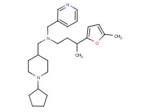 N-[(1-cyclopentyl-4-piperidinyl)methyl]-3-(5-methyl-2-furyl)-N-(3-pyridinylmethyl)-1-butanamine