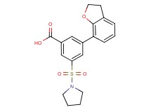 3-(2,3-dihydro-1-benzofuran-7-yl)-5-(pyrrolidin-1-ylsulfonyl)benzoic acid