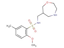 2-methoxy-5-methyl-N-(1,4-oxazepan-6-ylmethyl)benzenesulfonamide hydrochloride
