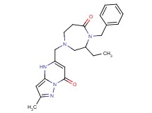 5-[(4-benzyl-3-ethyl-5-oxo-1,4-diazepan-1-yl)methyl]-2-methylpyrazolo[1,5-a]pyrimidin-7(4H)-one