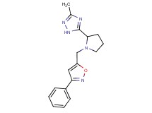 3-methyl-5-{1-[(3-phenylisoxazol-5-yl)methyl]pyrrolidin-2-yl}-1H-1,2,4-triazole
