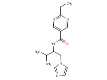 2-ethyl-N-[1-(1H-imidazol-1-ylmethyl)-2-methylpropyl]pyrimidine-5-carboxamide
