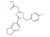 2-[5-(6,7-dihydro-5H-cyclopenta[b]pyridin-3-yl)-1-(4-fluorobenzyl)-1H-1,2,4-triazol-3-yl]acetamide
