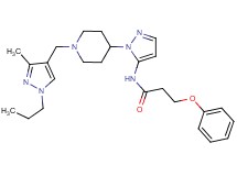 N-(1-{1-[(3-methyl-1-propyl-1H-pyrazol-4-yl)methyl]-4-piperidinyl}-1H-pyrazol-5-yl)-3-phenoxypropanamide