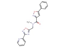 N-methyl-5-phenyl-N-{[3-(2-pyridinyl)-1,2,4-oxadiazol-5-yl]methyl}-3-isoxazolecarboxamide