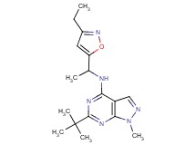 6-tert-butyl-N-[1-(3-ethyl-5-isoxazolyl)ethyl]-1-methyl-1H-pyrazolo[3,4-d]pyrimidin-4-amine