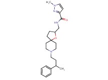 1-methyl-N-{[8-(3-phenylbutyl)-1-oxa-8-azaspiro[4.5]dec-2-yl]methyl}-1H-pyrazole-3-carboxamide