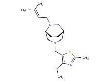 (1S*,5R*)-3-[(4-ethyl-2-methyl-1,3-thiazol-5-yl)methyl]-6-(3-methyl-2-buten-1-yl)-3,6-diazabicyclo[3.2.2]nonane