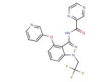 N-[4-(pyridin-3-yloxy)-1-(2,2,2-trifluoroethyl)-1H-indazol-3-yl]pyrazine-2-carboxamide