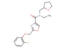 N-ethyl-2-[(2-fluorophenoxy)methyl]-N-(tetrahydrofuran-2-ylmethyl)-1,3-oxazole-4-carboxamide
