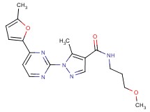 N-(3-methoxypropyl)-5-methyl-1-[4-(5-methyl-2-furyl)-2-pyrimidinyl]-1H-pyrazole-4-carboxamide