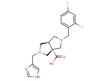 (3aR*,6aR*)-2-(2,4-difluorobenzyl)-5-(1H-imidazol-4-ylmethyl)hexahydropyrrolo[3,4-c]pyrrole-3a(1H)-carboxylic acid