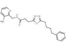 N-[(3-methyl-2-pyridinyl)methyl]-3-[5-(4-phenylbutyl)-1,3,4-oxadiazol-2-yl]propanamide