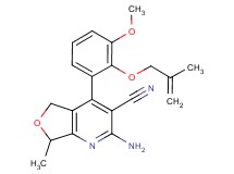 2-amino-4-{3-methoxy-2-[(2-methylprop-2-en-1-yl)oxy]phenyl}-7-methyl-5,7-dihydrofuro[3,4-b]pyridine-3-carbonitrile