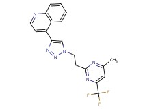 4-(1-{2-[4-methyl-6-(trifluoromethyl)pyrimidin-2-yl]ethyl}-1H-1,2,3-triazol-4-yl)quinoline