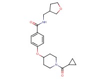4-{[1-(cyclopropylcarbonyl)piperidin-4-yl]oxy}-N-(tetrahydrofuran-3-ylmethyl)benzamide