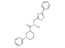 N-methyl-N-[(3-phenyl-1,2,4-oxadiazol-5-yl)methyl]-1-(2-pyridinyl)-3-piperidinecarboxamide
