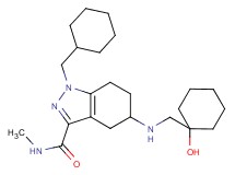 1-(cyclohexylmethyl)-5-{[(1-hydroxycyclohexyl)methyl]amino}-N-methyl-4,5,6,7-tetrahydro-1H-indazole-3-carboxamide