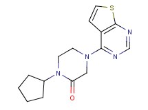 1-cyclopentyl-4-thieno[2,3-d]pyrimidin-4-yl-2-piperazinone
