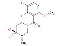 (3R*,4S*)-1-(2,3-difluoro-6-methoxybenzoyl)-3,4-dimethylpiperidin-4-ol