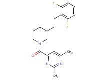 4-({3-[2-(2,6-difluorophenyl)ethyl]-1-piperidinyl}carbonyl)-2,6-dimethylpyrimidine