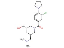 {(3S*,5R*)-1-(3-chloro-4-pyrrolidin-1-ylbenzoyl)-5-[(dimethylamino)methyl]piperidin-3-yl}methanol