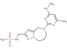 N-({5-[4-methyl-6-(methylamino)pyrimidin-2-yl]-5,6,7,8-tetrahydro-4H-pyrazolo[1,5-a][1,4]diazepin-2-yl}methyl)methanesulfonamide
