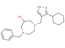 1-benzyl-4-[(3-cyclohexyl-1H-pyrazol-4-yl)methyl]-1,4-diazepan-6-ol