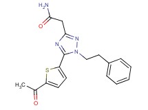 2-[5-(5-acetyl-2-thienyl)-1-(2-phenylethyl)-1H-1,2,4-triazol-3-yl]acetamide