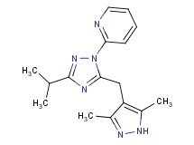 2-{5-[(3,5-dimethyl-1H-pyrazol-4-yl)methyl]-3-isopropyl-1H-1,2,4-triazol-1-yl}pyridine
