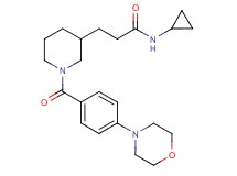 N-cyclopropyl-3-{1-[4-(4-morpholinyl)benzoyl]-3-piperidinyl}propanamide