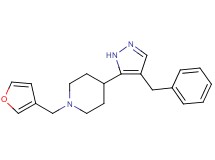 4-(4-benzyl-1H-pyrazol-5-yl)-1-(3-furylmethyl)piperidine