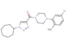 1-(5-chloro-2-methylphenyl)-4-[(1-cycloheptyl-1H-1,2,3-triazol-4-yl)carbonyl]piperazine