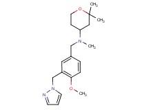 (2,2-dimethyltetrahydro-2H-pyran-4-yl)[4-methoxy-3-(1H-pyrazol-1-ylmethyl)benzyl]methylamine
