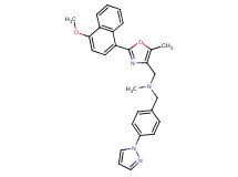 1-[2-(4-methoxy-1-naphthyl)-5-methyl-1,3-oxazol-4-yl]-N-methyl-N-[4-(1H-pyrazol-1-yl)benzyl]methanamine
