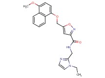 N-[(1-ethyl-1H-imidazol-2-yl)methyl]-5-{[(4-methoxy-1-naphthyl)oxy]methyl}-3-isoxazolecarboxamide