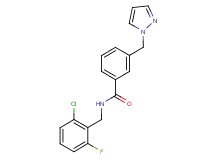 N-(2-chloro-6-fluorobenzyl)-3-(1H-pyrazol-1-ylmethyl)benzamide