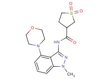N-(1-methyl-4-morpholin-4-yl-1H-indazol-3-yl)tetrahydrothiophene-3-carboxamide 1,1-dioxide