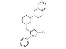 2-{1-[(1-methyl-3-phenyl-1H-pyrazol-4-yl)methyl]-3-piperidinyl}-1,2,3,4-tetrahydroisoquinoline