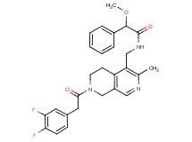 N-({7-[(3,4-difluorophenyl)acetyl]-3-methyl-5,6,7,8-tetrahydro-2,7-naphthyridin-4-yl}methyl)-2-methoxy-2-phenylacetamide